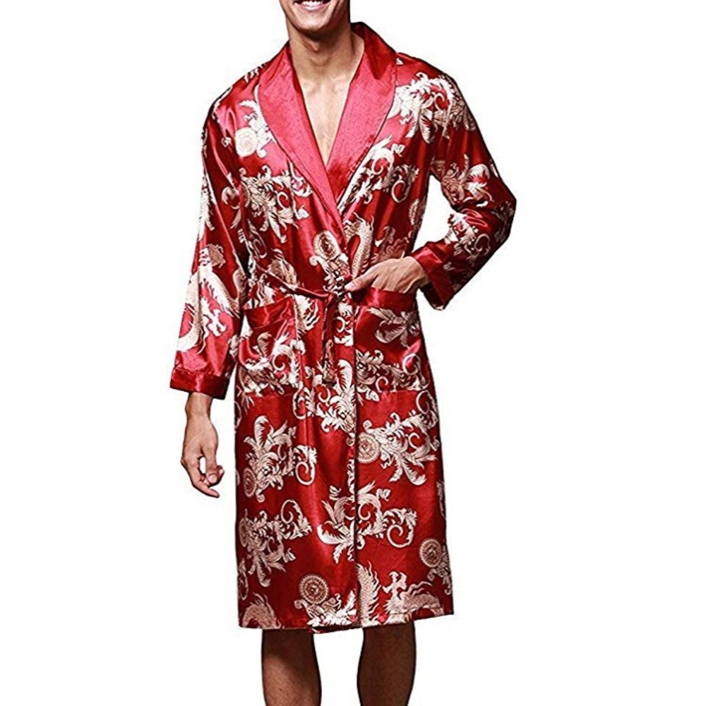 Men’s Satin Robe - Picture 3 of 3